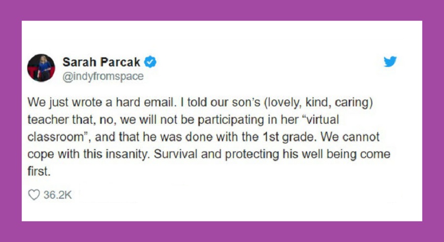 Mom Writes Powerful Thread On Why She Won’t Let Her Son Do Virtual School