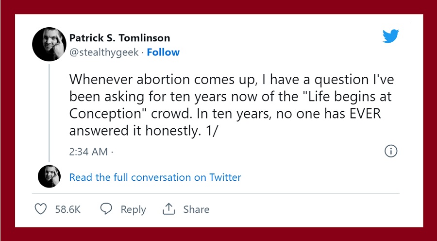 Author Exposes The Anti-Abortion Argument With A Single, Simple Question